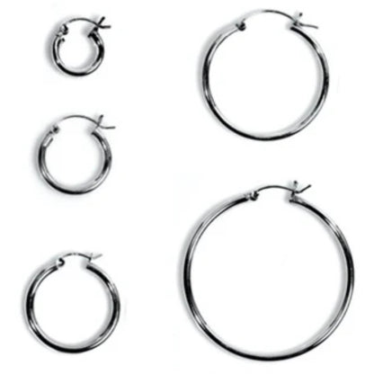 Sterling Snap Hoops