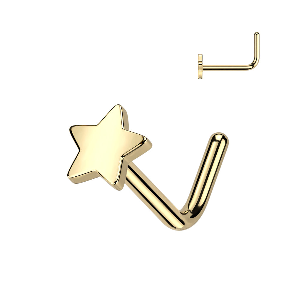 Star Shape L Nose Stud
