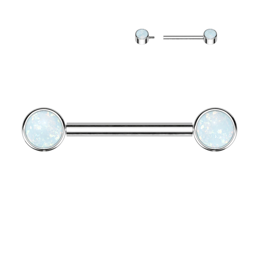Opal Nipple Rings