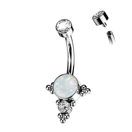 Opal Belly Ring