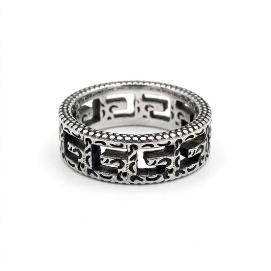Steel Greek Ring
