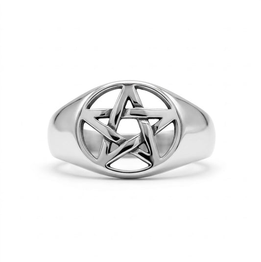 Sterling Pentacle Ring