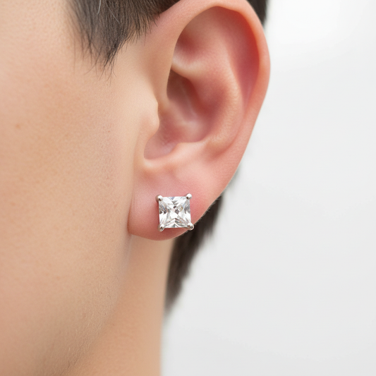 Square CZ Earrings