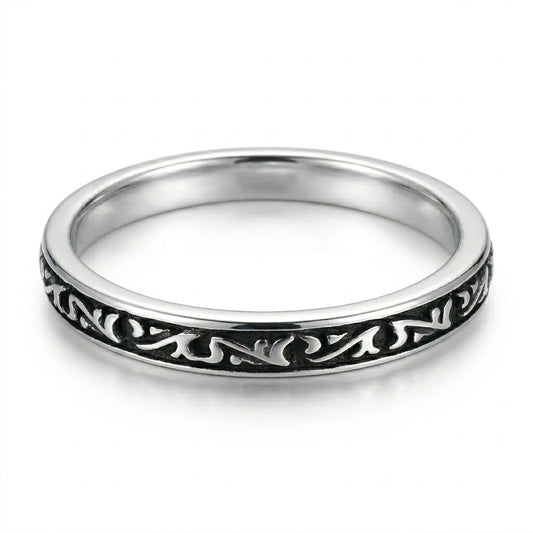 Sterling Etched Ring