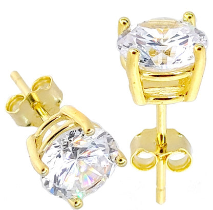 Round CZ Earrings