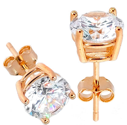Round CZ Earrings