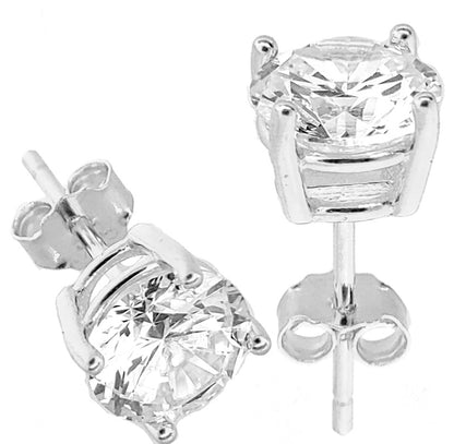 Round CZ Earrings