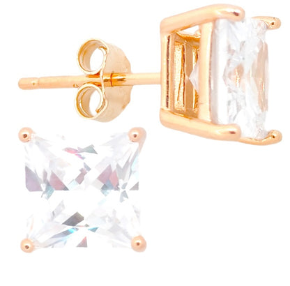 Square CZ Earrings
